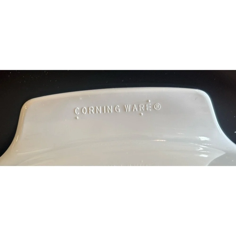 Vtg Corning Ware 3 Liter Shadow Iris Casserole Dish A-3-B wClear Pyrex Lid A-9-C